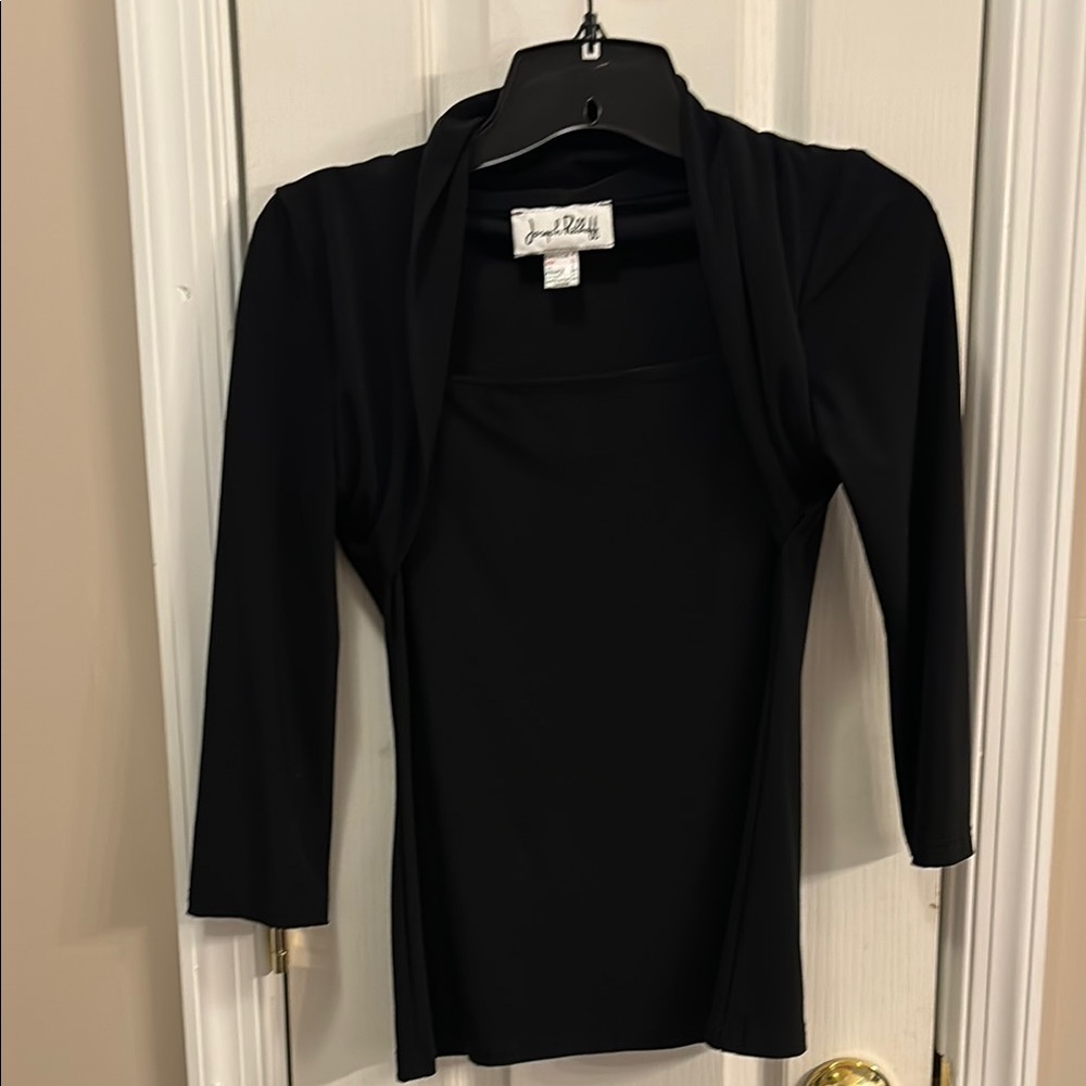 Joseph Rifkoff Black Women's Top 3/4 sleeve size 4